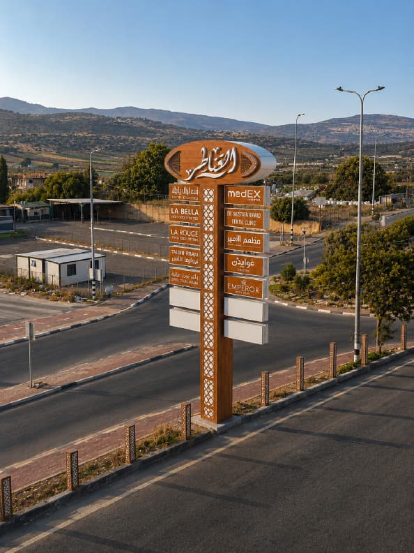 שלט עמוד ביום · מרכז אלע'נאטר